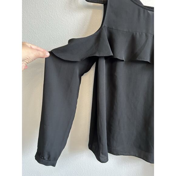 Banana Republic Women’s S Sheer Blouse cold shoulder Office Siren work corporate - Picture 3 of 10